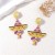 personality creative fresh lovely samll geometry Word Alloy beads lady earring