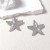 ( Gold)occidental style geometry wind Metal starfish ear stud  woman Japan and Koreains wind brief