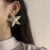 ( Gold)occidental style geometry wind Metal starfish ear stud  woman Japan and Koreains wind brief