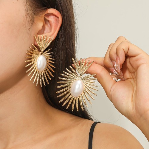 (KCgold )occidental style personality environmental exaggerating geometry earrings fashion retro temperament trend wind