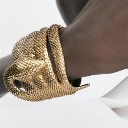  personality retro Alloy animal width surface snake bangle high all-Purpose leisure woman style