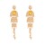  retro imitate Pearl diamond drop tassel silver earrings occidental style samll tem