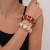 (coffeeg )occidental style retro Acrylic elasticity bangle personality exaggerating brief geometry temperament high wom