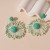 (  Pink Flower) wind handmade weave flowers flower earrings spring sweet temperament high Earring woman