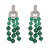 occidental style diamond glass crystal tassel silver earrings personality exagge