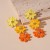  spring handmade weave flowers tassel silver earrings wind sweet temperament high Earring