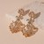  retro diamond flowers drop tassel silver earrings palace wind temper