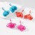 occidental style super Cloth lace flowers tassel earrings sweet three-dimensional bow earring temperament all-