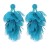  handmade Cloth flowers tassel earrings woman  occidental style fashion exaggerating long style earring 