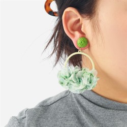 summer wind handmade weave flowers earrings sweet super lady fashion Bohemian style