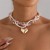 occidental style natural Pearl clavicle chain fashion love multilayer necklace woman