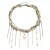 occidental style Irregular handmade beads love tassel snake pendant clavicle chain gold silver mash up necklace