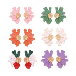 Alloy Earring occidental style fashion trend flowers earrings brief fresh flower..