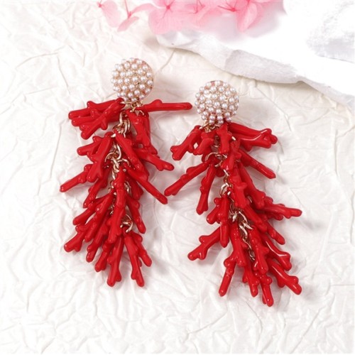 personality creative samll pendant Earring embed imitate Pearl Alloy Earring