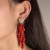 personality creative samll pendant Earring embed imitate Pearl Alloy Earring