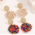 handmade beads color small fresh circle earrings  personality sweet earring