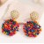 handmade beads color small fresh circle earrings  personality sweet earring
