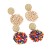 handmade beads color small fresh circle earrings  personality sweet earring