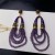 color crystal handmade beads tassel Earring violet high medium wind earrings woman