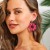 occidental style Earring color flowers crystal weave earrings samll high ear stud woman