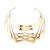 fashion exaggerating geometry multilayer weave Metal Collar personality punk hollow necklace