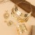 set occidental style fashion fashion brief gold Metal Collar bangle earrings lady