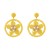 E handmade weave  Raffia flowers diamond Pearl ear stud wind Earring woman