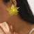 E sweet fresh Double layer three-dimensional flowers ear stud summer day leisure wind fresh all-Purpose Earring