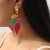 E sweet summer day wind color  Raffia leaves earrings Bohemia fashion personality Earring