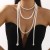 high brief multilayer twining necklace  temperament all-Purpose Pearl clavicle chain