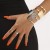 geometry hollow opening bangle ring Irregular splice brief banquet day set
