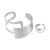 geometry hollow opening bangle ring Irregular splice brief banquet day set