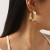 E fashion Metal textured earrings  Business wind atmospheric gold ear stud Earring