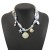 flowers ceramic pendant belt necklace temperament all-Purpose fresh samll stainless steel chain