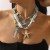 blue flower wind starfish necklace stainless steel gilded temperament necklace woman
