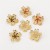 E retro windvintage gold flowers earrings  temperament Rhinestone ear stud high Earring woman