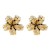 E retro windvintage gold flowers earrings  temperament Rhinestone ear stud high Earring woman
