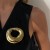 stainless steel retro Irregular geometry Round brooch creative personality Suit