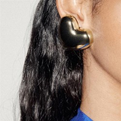 E same style surface heart-shaped earrings  fashion trend brief love Alloy tex..