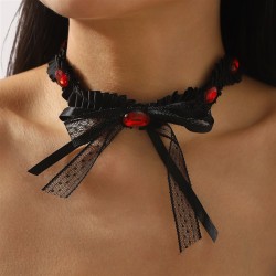black lace bow necklace chain samll pure clavicle chain Collar