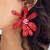 E  personality trend Alloy enamel exaggerating flowers ear stud  summer wind temperament Earring
