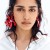 E  personality trend Alloy enamel exaggerating flowers ear stud  summer wind temperament Earring