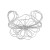 wind hollow Metal flowers multilayer weave opening bangle woman