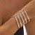 exaggerating Metal personalityV Stripe opening width surface bangle  fashion Metal bangle