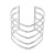 exaggerating Metal personalityV Stripe opening width surface bangle  fashion Metal bangle