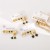 E stainless steel high ear stud set  brief creative geometry enamel day all-Purpose Earring