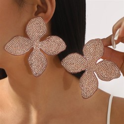 E personality creativeins flowers fully-jewelled earrings woman  fashion exagg..
