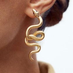 E retro snake personality earrings  temperament high Alloy Earring