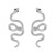 E retro snake personality earrings  temperament high Alloy Earring