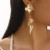 E wind fashion Earring same style retro personality long style earring all-Purpose flowers earrings